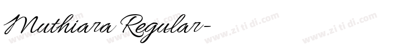 Muthiara Regular字体转换